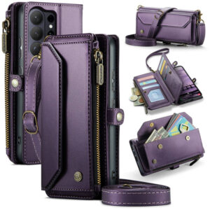 CaseMe Samsung Galaxy S26 Ultra RFID Wallet Crossbody Case with Wireless Charging