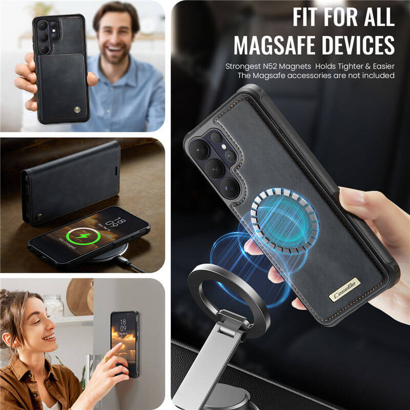 CaseMe Samsung Galaxy S26 Ultra 2-in-1 Magnetic Wallet Case – Wireless Charging & RFID Blocking - Image 6