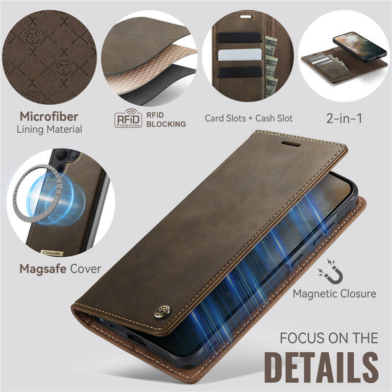 CaseMe Samsung Galaxy S26 Ultra 2-in-1 Magnetic Wallet Case – Wireless Charging & RFID Blocking - Image 8