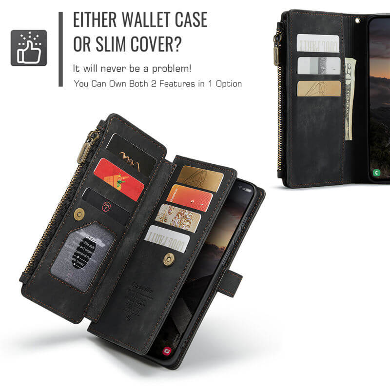 CaseMe Samsung Galaxy S26 Wallet Kickstand Case with Wrist Strap - Image 7