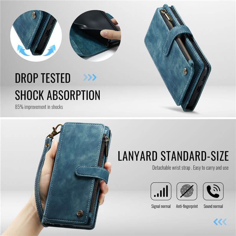 CaseMe Samsung Galaxy S26 Wallet Kickstand Case with Wrist Strap - Image 8