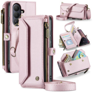 CaseMe Samsung Galaxy S26 Plus RFID Wallet Crossbody Case with Wireless Charging