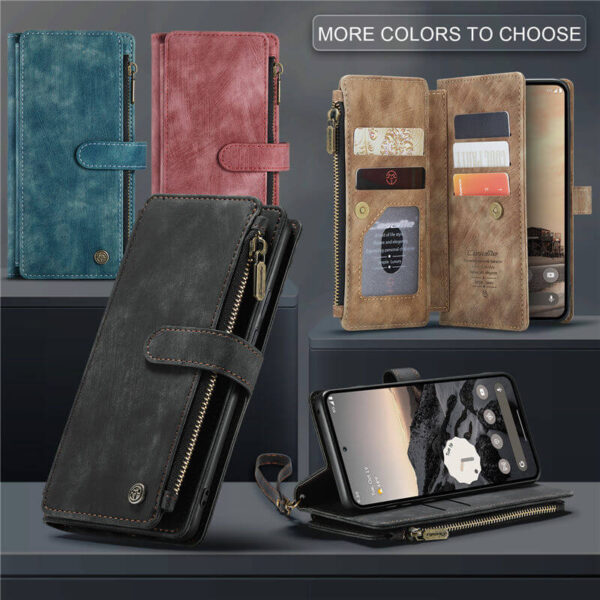 Alternative view of CaseMe Google Pixel 10A Wallet Kickstand Case with Wrist Strap