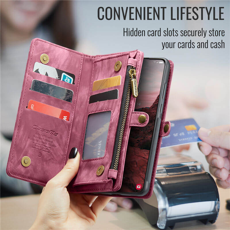 CaseMe Samsung Galaxy A37 2-in-1 Magnetic Wallet Case with Wrist Strap - Image 5