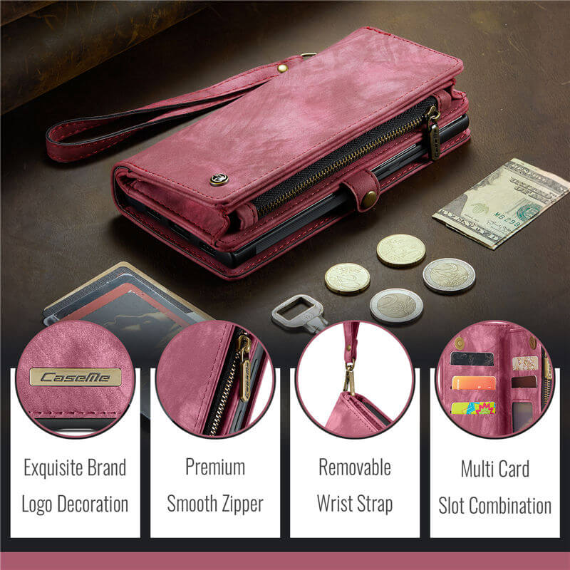 CaseMe Samsung Galaxy A37 2-in-1 Magnetic Wallet Case with Wrist Strap - Image 10