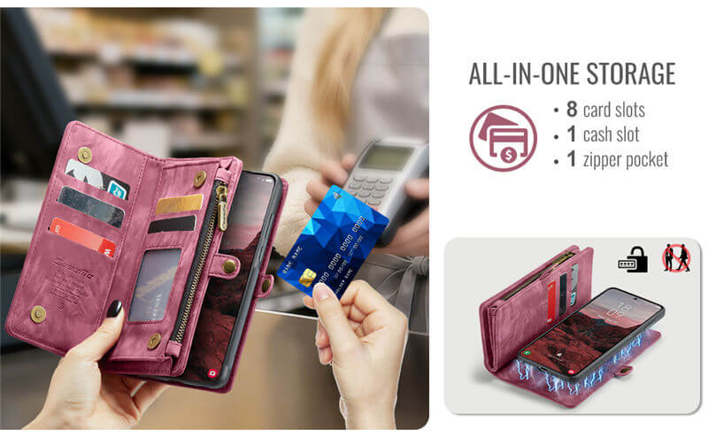 CaseMe Samsung Galaxy A37 2-in-1 Magnetic RFID Wallet Case