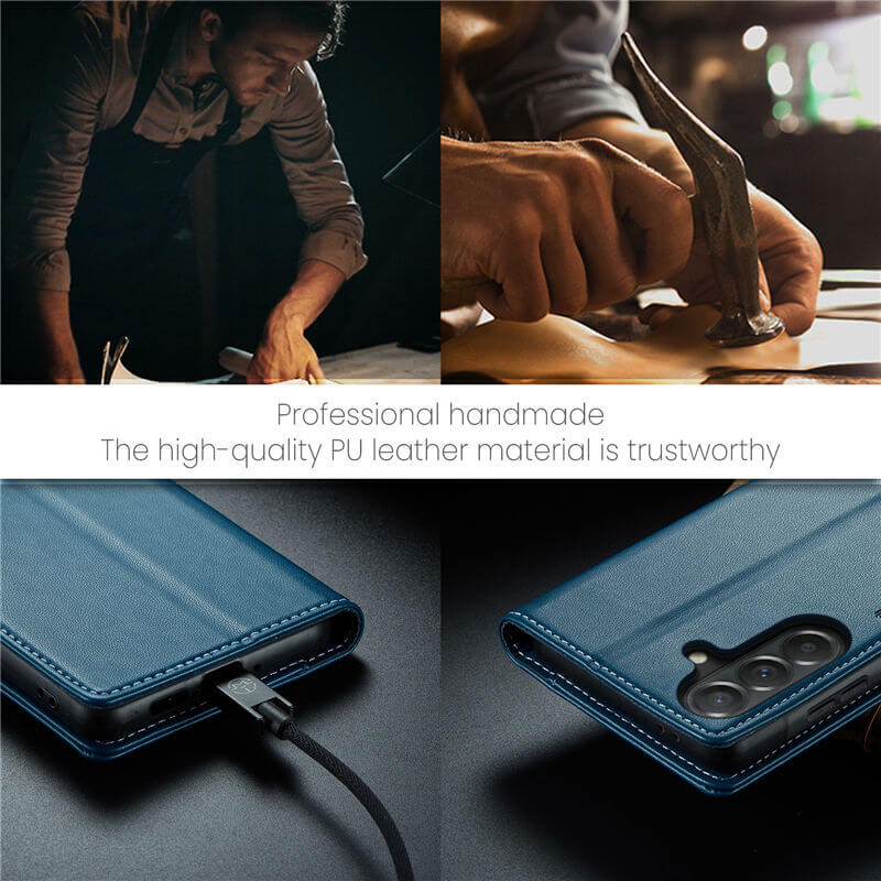 CaseMe Samsung Galaxy A37 Wallet RFID Blocking Magnetic Buckle Case - Image 11