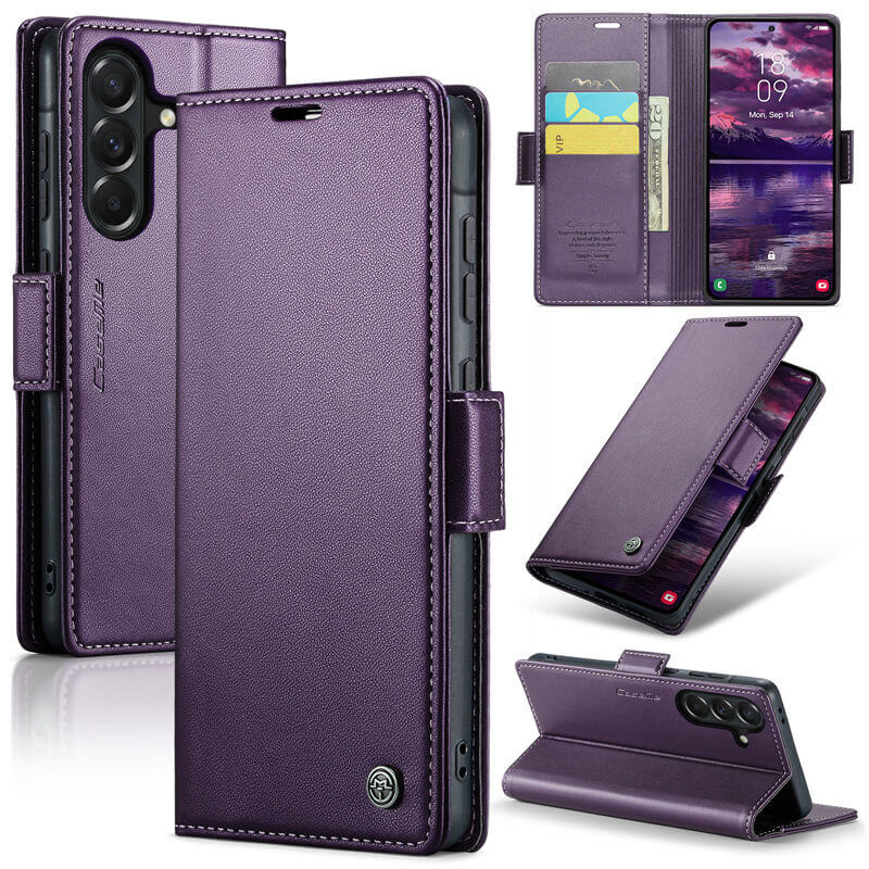 CaseMe Samsung Galaxy A37 Wallet RFID Blocking Magnetic Buckle Case