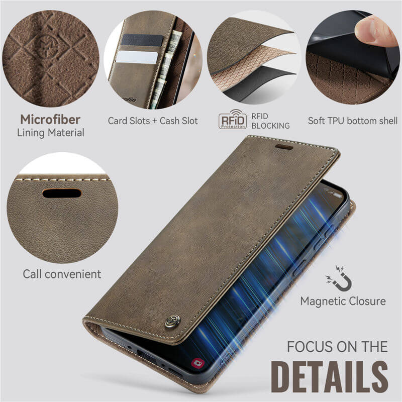 CaseMe Samsung Galaxy A37 Magnetic Wallet Case with RFID blocking