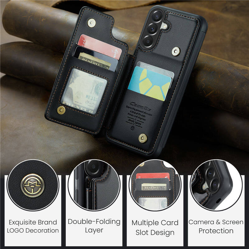 CaseMe Samsung Galaxy A37 RFID Blocking Card Holder Kickstand Case - Image 10