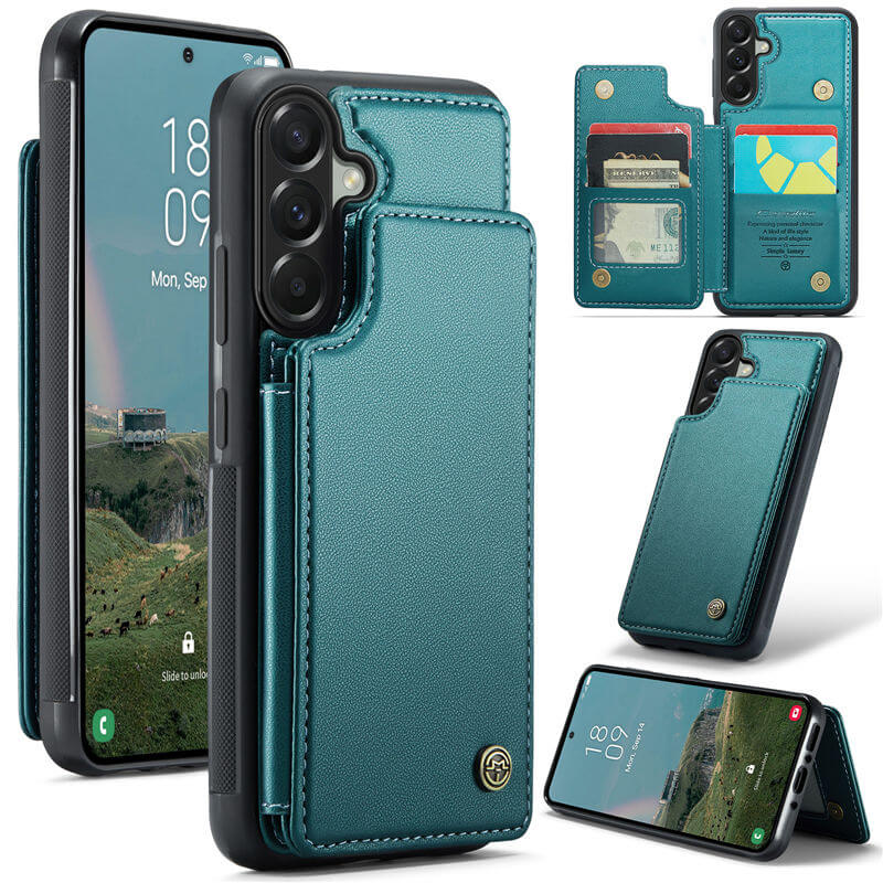 CaseMe Samsung Galaxy A37 RFID Blocking Card Holder Kickstand Case