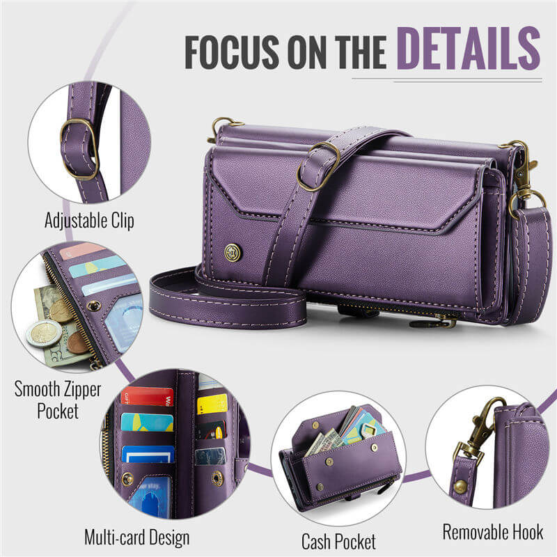 CaseMe Samsung Galaxy A37 Crossbody RFID Blocking Wallet Case - Image 8