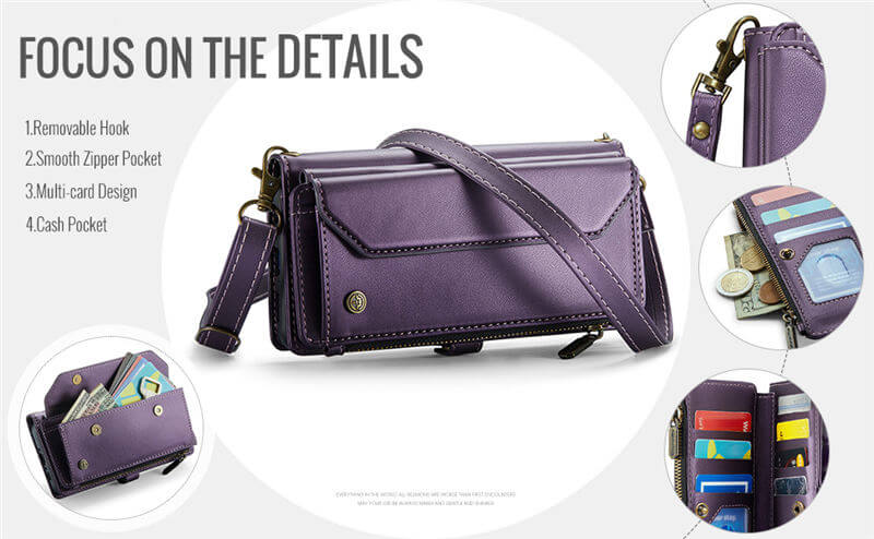 CaseMe Samsung Galaxy A37 Crossbody RFID Blocking Wallet Case