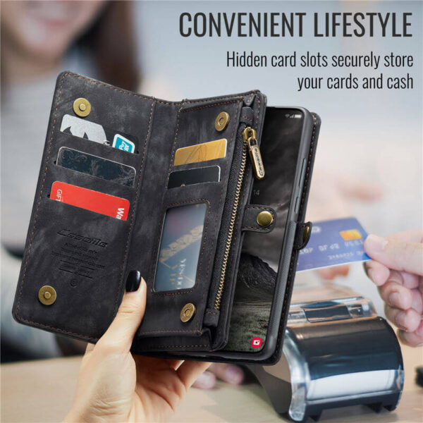 CaseMe Samsung Galaxy A57 2-in-1 Magnetic Wallet Case with Wrist Strap - Image 5