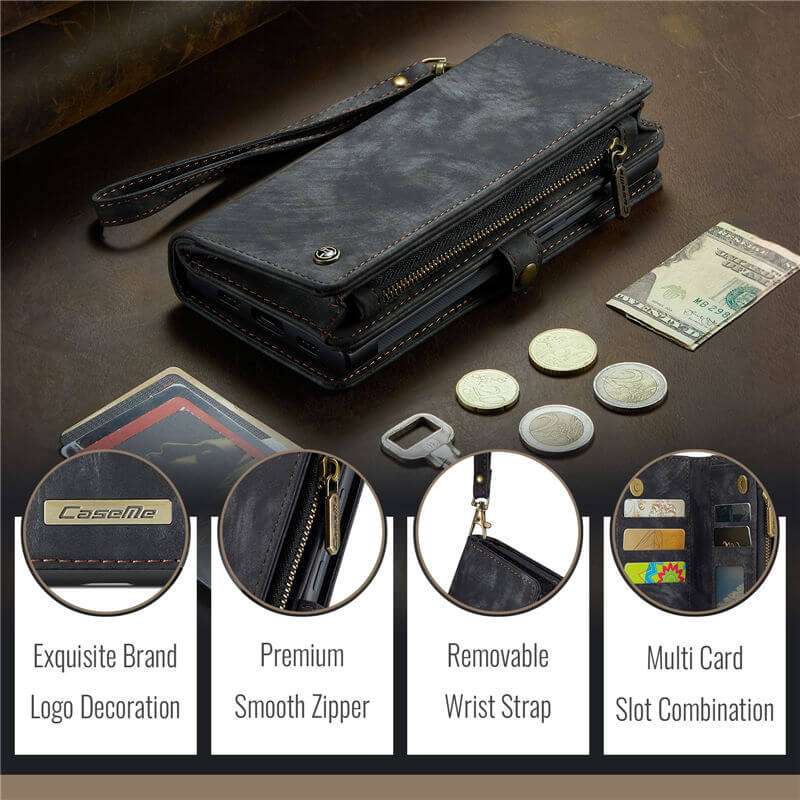 CaseMe Samsung Galaxy A57 2-in-1 Magnetic Wallet Case with Wrist Strap - Image 10