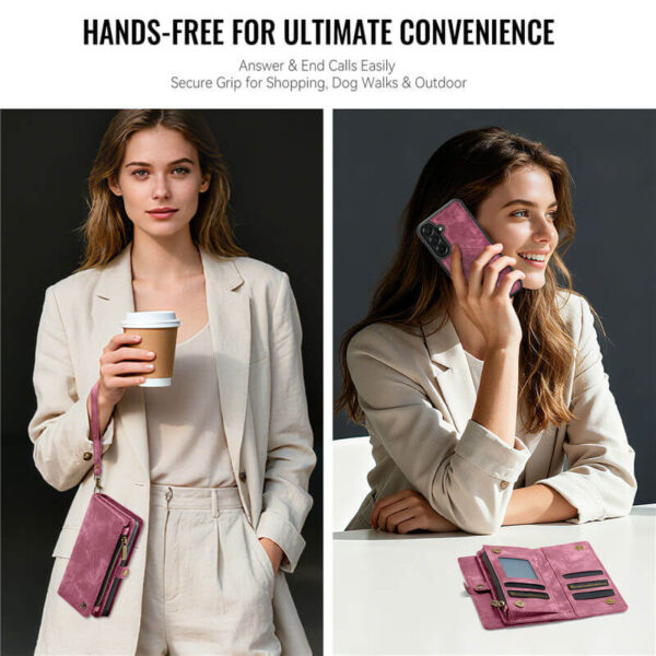 CaseMe Samsung Galaxy A57 2-in-1 Magnetic Wallet Case with Wrist Strap - Image 9