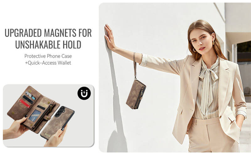 CaseMe Samsung Galaxy A57 2-in-1 Magnetic RFID Wallet Case