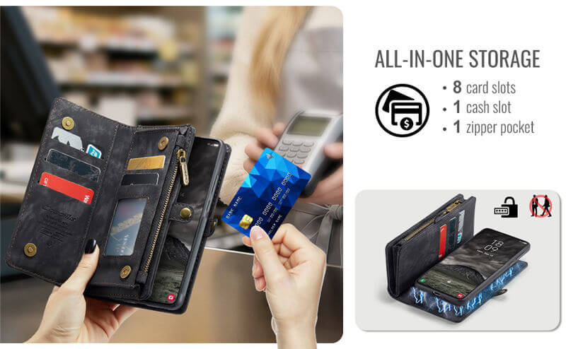 CaseMe Samsung Galaxy A57 2-in-1 Magnetic RFID Wallet Case