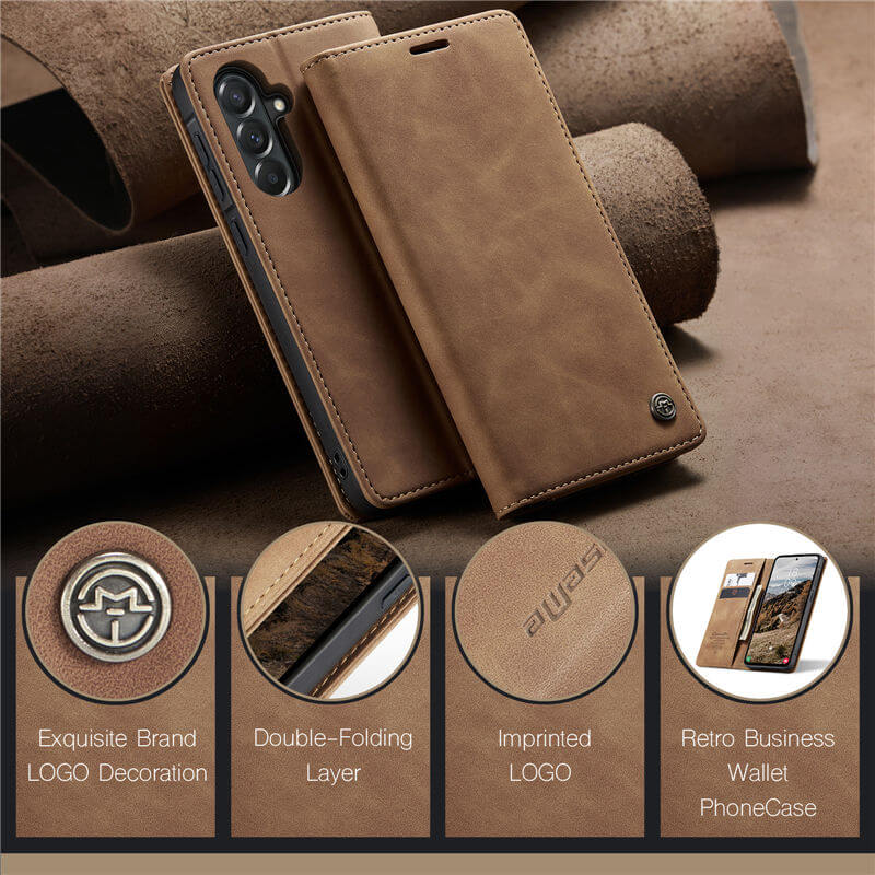 CaseMe Samsung Galaxy A57 Wallet Suede Leather Case - Image 11