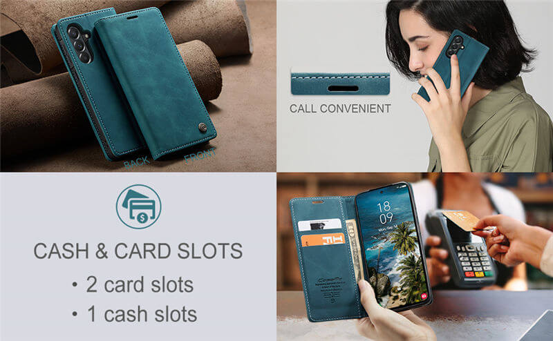 CaseMe Samsung Galaxy A57 Wallet Suede Leather Case