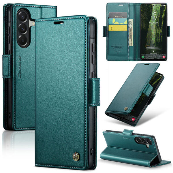 CaseMe Samsung Galaxy A57 Wallet RFID Blocking Magnetic Buckle Case