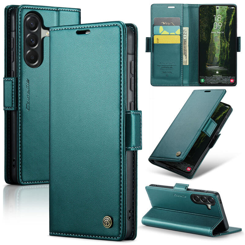 CaseMe Samsung Galaxy A57 Wallet RFID Blocking Magnetic Buckle Case