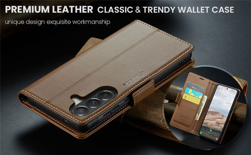 CaseMe Samsung Galaxy A57 Wallet RFID Blocking Case