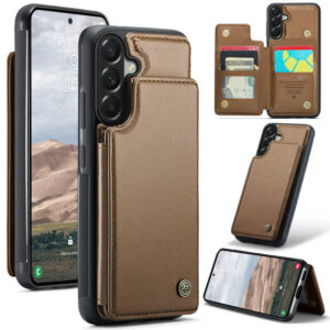 CaseMe Samsung Galaxy A57 RFID Blocking Card Holder Kickstand Case