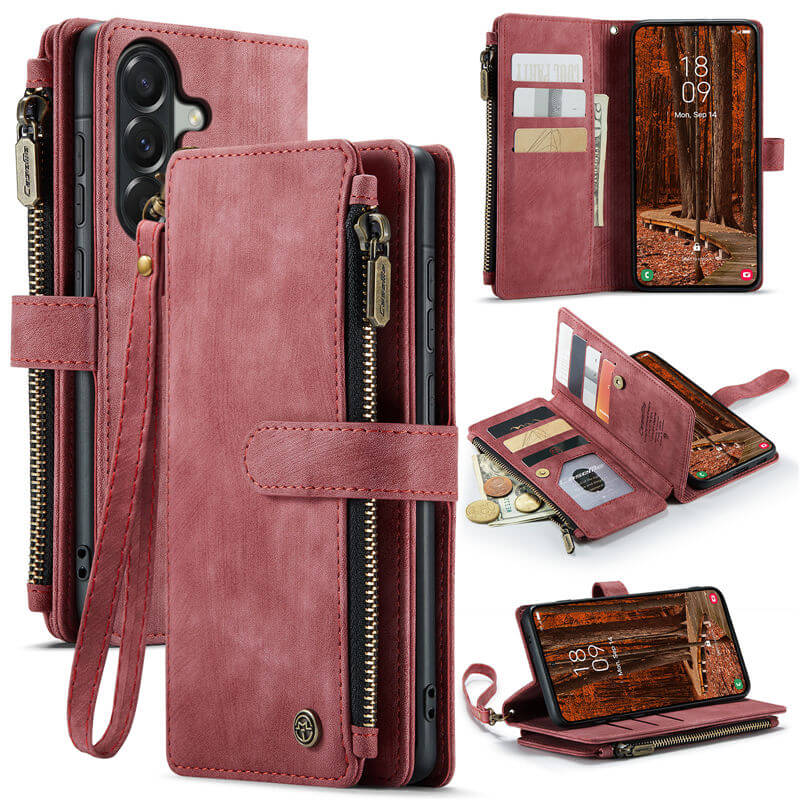 CaseMe Samsung Galaxy A57 Wallet Kickstand Case with Wrist Strap