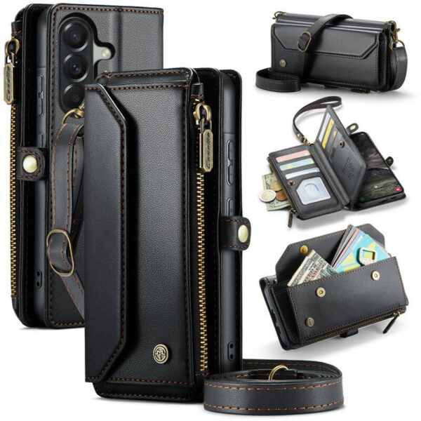CaseMe Samsung Galaxy A57 Crossbody RFID Blocking Wallet Case