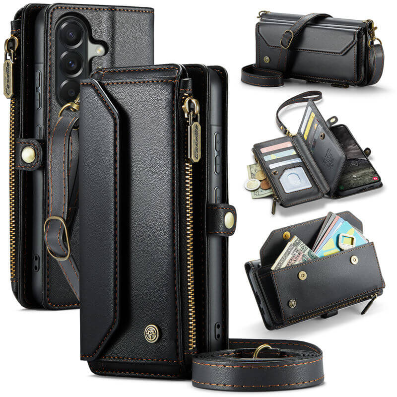 CaseMe Samsung Galaxy A57 Crossbody RFID Blocking Wallet Case