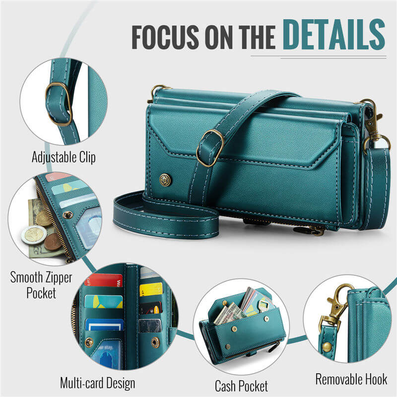 CaseMe Samsung Galaxy A57 Crossbody RFID Blocking Wallet Case - Image 8