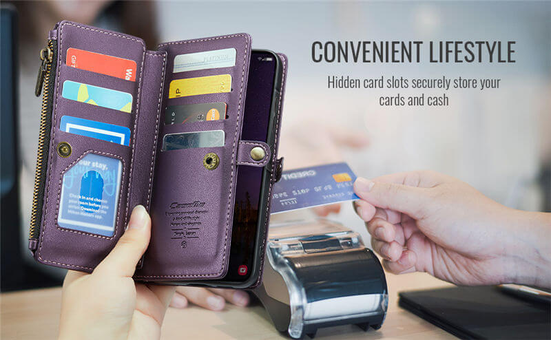 CaseMe Samsung Galaxy A57 Crossbody RFID Blocking Wallet Case