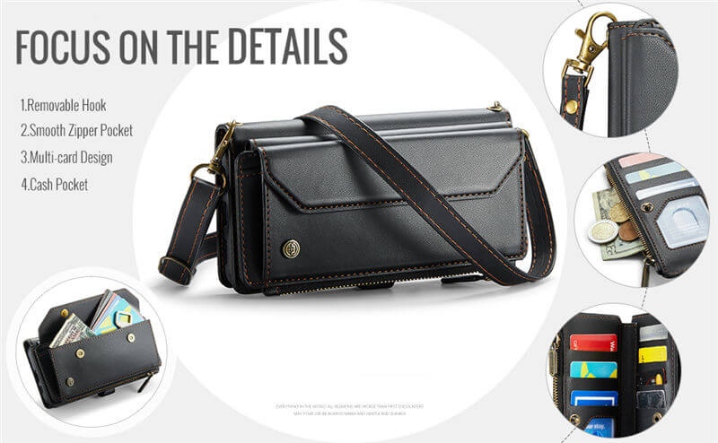 CaseMe Samsung Galaxy A57 Crossbody RFID Blocking Wallet Case