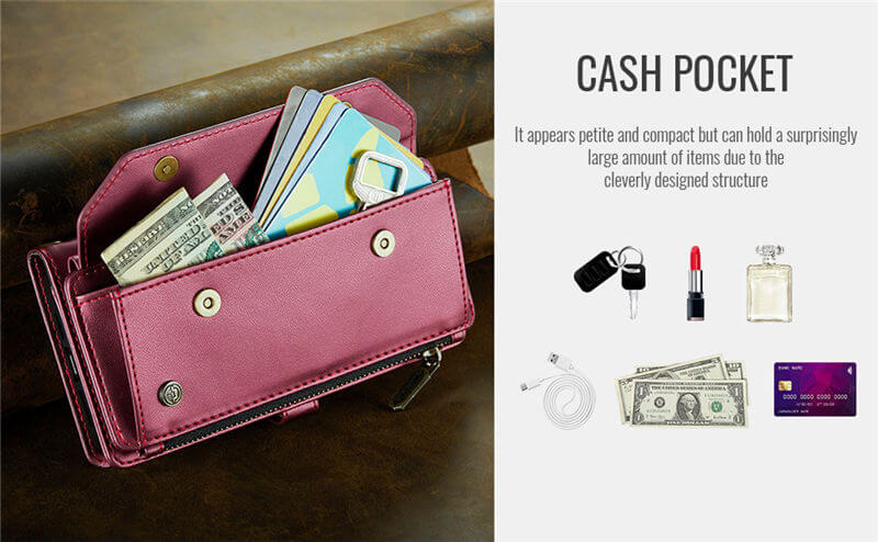 CaseMe Samsung Galaxy A57 Crossbody RFID Blocking Wallet Case