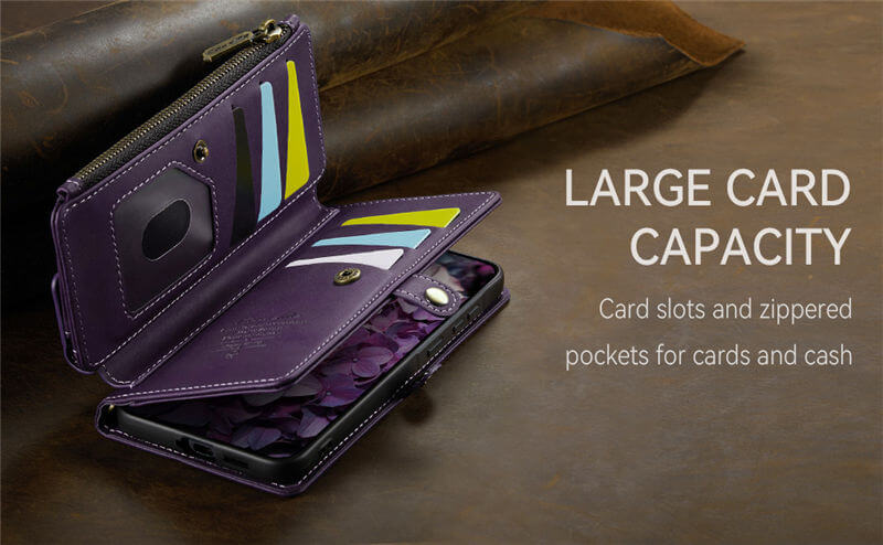 CaseMe Samsung Galaxy A57 Wallet Case with RFID Blocking, 9 Card Slots & Crossbody Strap