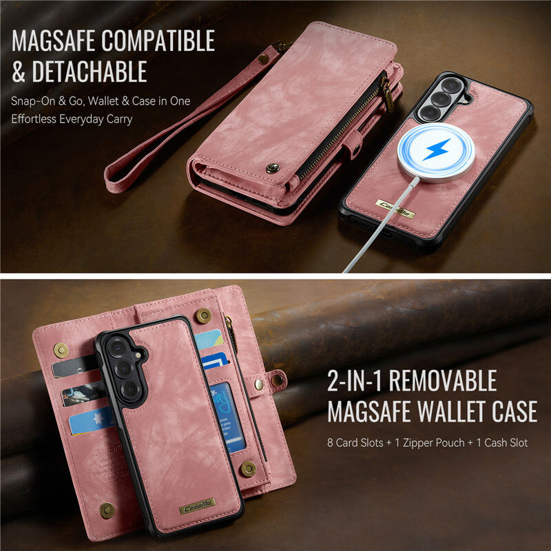 CaseMe Samsung Galaxy S26 Plus 2-in-1 Magnetic RFID Wallet Case