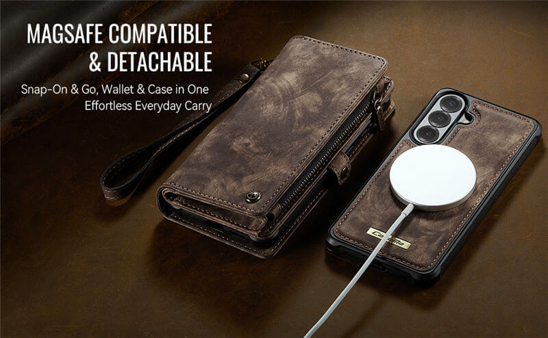 CaseMe Samsung Galaxy S26 2-in-1 Magnetic RFID Wallet Case