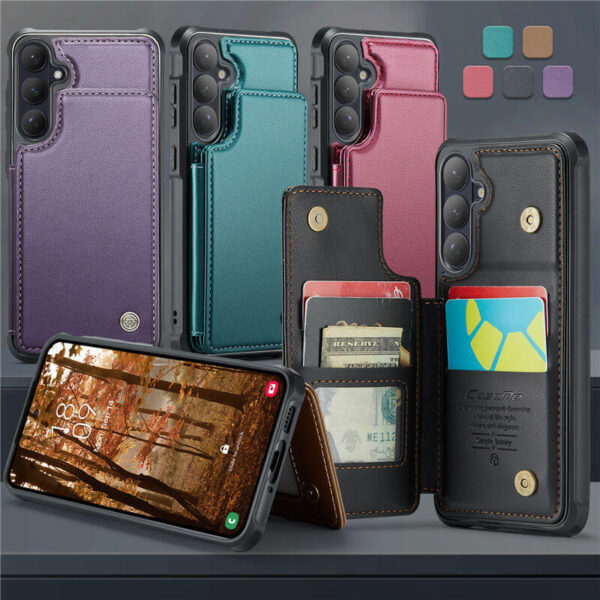 Alternative view of CaseMe Samsung Galaxy S26 Plus RFID Blocking Card Holder Kickstand Case
