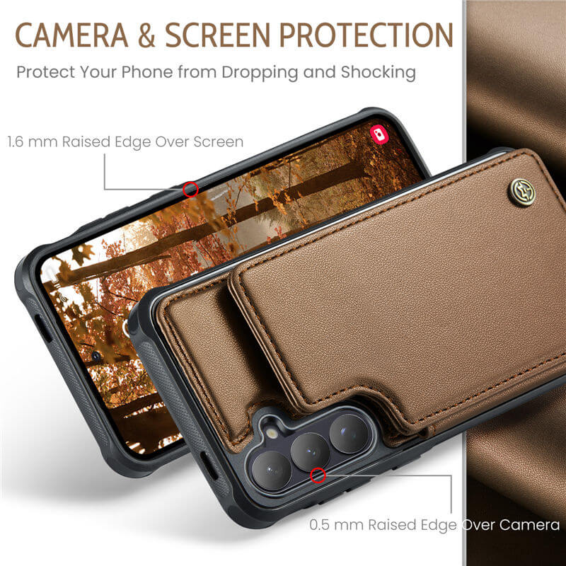 CaseMe Samsung Galaxy S26 Plus RFID Blocking Card Holder Kickstand Case