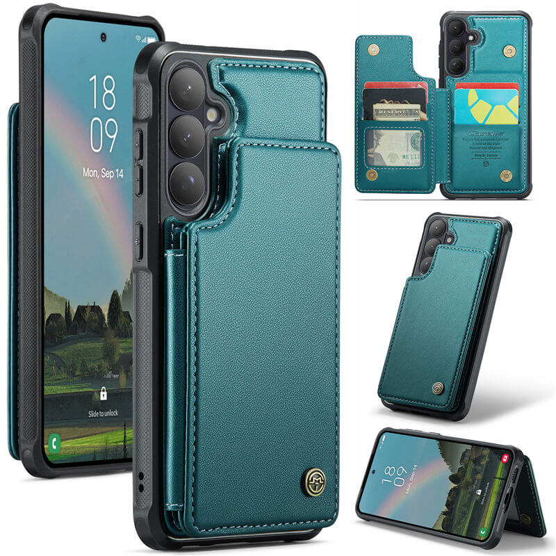 CaseMe Samsung Galaxy S26 Plus RFID Blocking Card Holder Kickstand Case