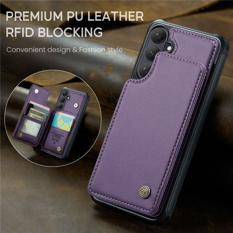 CaseMe Samsung Galaxy S26 Plus RFID Blocking Card Holder Kickstand Case