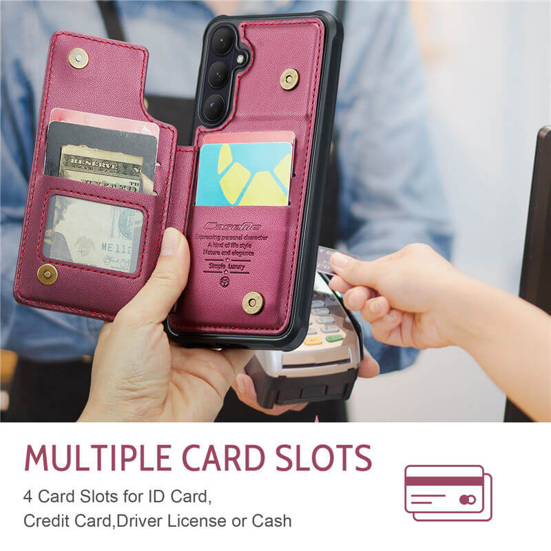 CaseMe Samsung Galaxy S26 Plus RFID Blocking Card Holder Kickstand Case