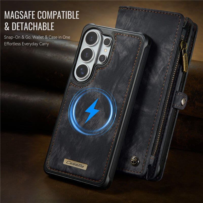 CaseMe Samsung Galaxy S26 Ultra 2-in-1 Magnetic RFID Wallet Case with Wireless Charging & Detachable Wrist Strap - Image 10