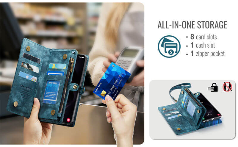 CaseMe Samsung Galaxy S26 Ultra 2-in-1 Magnetic RFID Wallet Case