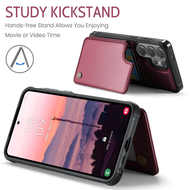 CaseMe Samsung Galaxy S26 Ultra RFID Blocking Card Holder Kickstand Case