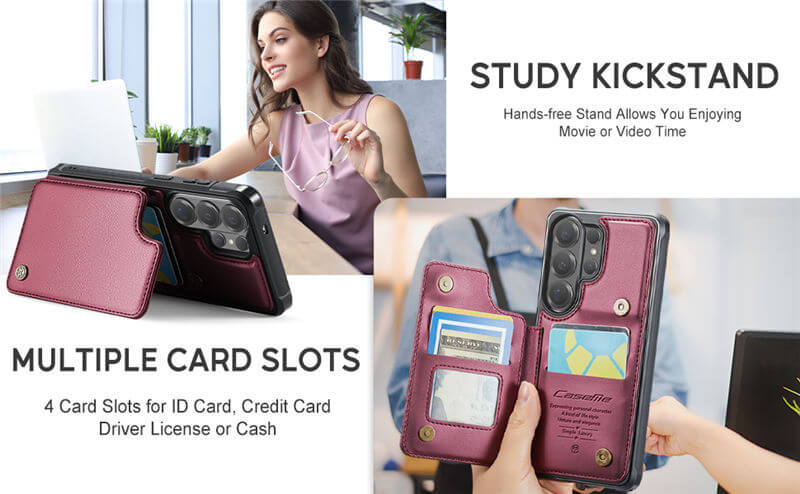 CaseMe Samsung Galaxy S26 Ultra RFID Blocking Card Holder Case