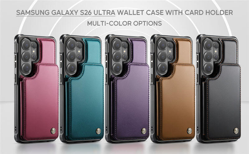 CaseMe Samsung Galaxy S26 Ultra RFID Blocking Card Holder Case