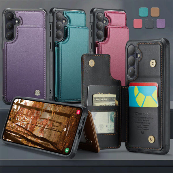 Alternative view of CaseMe Samsung Galaxy S26 RFID Blocking Card Holder Kickstand Case