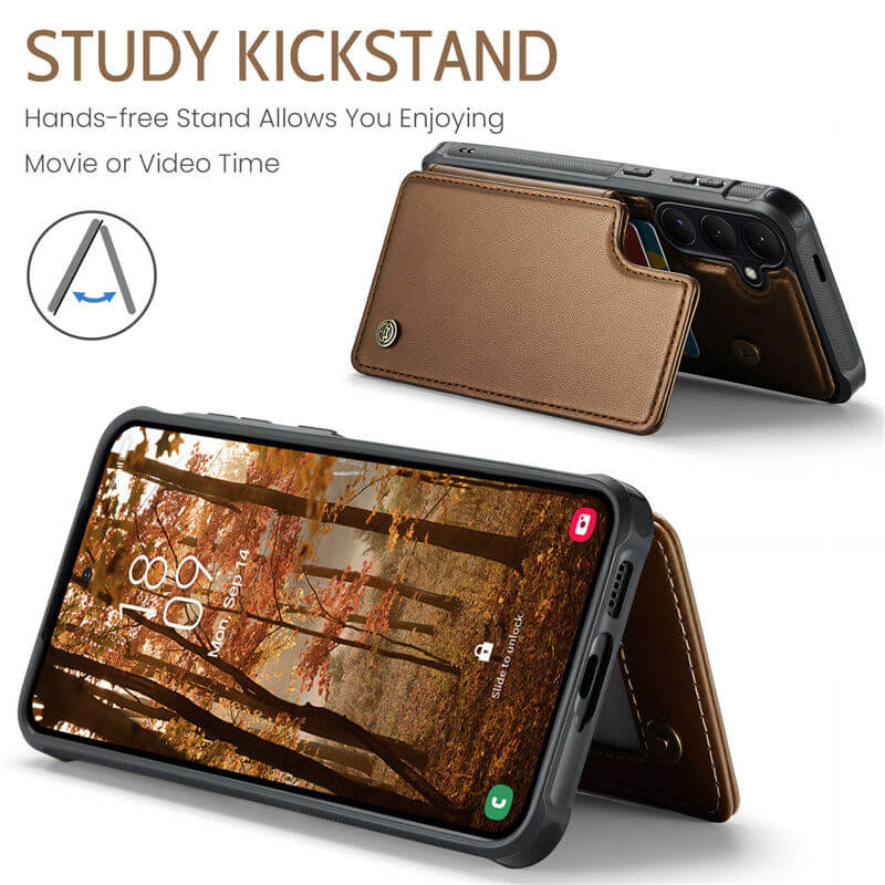 CaseMe Samsung Galaxy S26 RFID Blocking Card Holder Kickstand Case